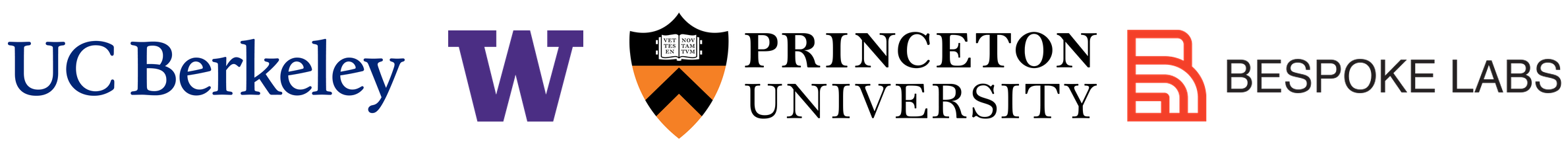 UC Berkeley, University of Washington, Princeton University, Bespoke Labs
